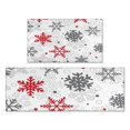 thumbnail image 1 of White Christmas Snowflake Pattern Kitchen Rugs Sets Of 2,Anti Fatigue Kitchen Mat Rugs Non Slip Washable,Decorative Kitchen Floor Mats for Kitchen,Sink,Laundry,17"x30"+17"x47", 1 of 7