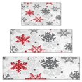 thumbnail image 1 of White Christmas Snowflake Pattern Kitchen Rugs Sets Of 3,Kitchen Runner Rugs Non Skid Washable,Decorative Kitchen Floor Mats for Kitchen,Sink,Laundry,17"x30"+ 17"x47" + 17"x59", 1 of 6