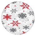 thumbnail image 1 of White Christmas Snowflake Pattern Round Fitted Tablecloth with Elastic Edge,Dining Table Cover Waterproof,Outdoor Round Tablecloth for Camping,Dining,Indoor and Outdoor, 1 of 7