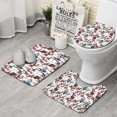 thumbnail image 1 of White Christmas Snowman Pattern Bathroom Rugs Sets 3 Piece,Toilet Cover Set,Absorbent Non Slip Bathroom Mats Sets with U-Shaped Contour Rug Toilet Rug Set, 1 of 5