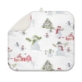 thumbnail image 1 of White Christmas Snowman Pattern Dish Drying Mat for Kitchen 1 Pack, Ultra Absorbent Microfiber Dishes Drainer Mats,16x18in(41x46cm), 1 of 6