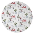 thumbnail image 1 of White Christmas Snowman Pattern Round Blanket,Comfortable Soft Flannel Throw Blanket,All Season,Warm Lightweight Blankets for Sofa Bed Couch Living Room Chair 47"x47", 1 of 5