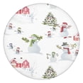 thumbnail image 1 of White Christmas Snowman Pattern Round Fitted Tablecloth with Elastic Edge,Dining Table Cover Waterproof,Outdoor Round Tablecloth for Camping,Dining,Indoor and Outdoor, 1 of 7