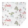 thumbnail image 1 of White Christmas Snowman Pattern Square Tablecloth,Waterproof Square Table Cover,Wipeable Spillproof Washable Table Cover for Home Kitchen Party Decor 42"X42"(107x107cm), 1 of 6