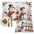 thumbnail image 1 of White Christmas Snowman Placemats Set of 12, Winter Holly Berry Table Mats Washable Heat-Insulation Non-Slip Place Mats for Kitchen Dinner Table Indoor Outdoor Decor,13x19 Inch Grey Snowflakes, 1 of 9