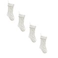 thumbnail image 1 of White Christmas Stockings Set Of 4, 18 Inch Cable Knit Stocking Decoration, Soft Knitted Holiday Gift Bag For Fireplace Mantel Decor, 1 of 5