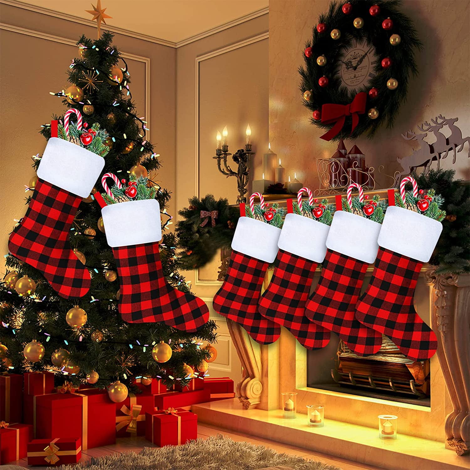 White Christmas Stockings Silver Snowflake Stockings Christmas