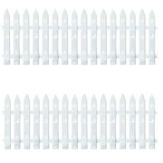 2025 White Christmas Tree Fence for Kids & Pets - 12/16pcs Decorative Picket Fence Around Christmas Tree for Cats Puppy Small Dog Baby Proof & Decoration,Mini Plastic Christmas Tree Fence Protector