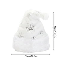 White Christmas Tree Hat with Snowflake and Star Decorations, Fabric Holiday Costume Accessory for Adults and Teens, Party Hat for Christmas Day, Winter Celebration and Dress Up,Silver