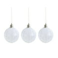 thumbnail image 1 of White Christmas Tree Ornament 3 Inches Foam Ball Set 3 Pieces Holiday Party Home Decoration, 1 of 6