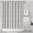 thumbnail image 1 of White Christmas Tree and Ornament Pattern Shower Curtain 72"x84" ,Bathroom Decorative Shower Curtains Set with 12 Hooks,Modern Waterproof Washable Shower Curtain, 1 of 6
