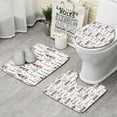thumbnail image 1 of White Christmas Tree Pattern Bathroom Rugs Sets 3 Piece,Toilet Cover Set,Absorbent Non Slip Bathroom Mats Sets with U-Shaped Contour Rug Toilet Rug Set, 1 of 5