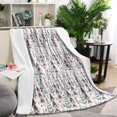 thumbnail image 1 of White Christmas Tree Pattern Blanket,Comfortable Soft Flannel Throw Blanket,All Season,Warm Lightweight Blankets for Sofa Bed Couch Living Room Chair,60"x80", 1 of 4