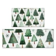 thumbnail image 1 of White Christmas Tree Pattern Kitchen Rugs Sets Of 2,Anti Fatigue Kitchen Mat Rugs Non Slip Washable,Decorative Kitchen Floor Mats for Kitchen,Sink,Laundry,17"x30"+17"x47", 1 of 7