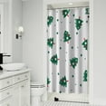 thumbnail image 1 of White Christmas Tree Pattern Shower Curtain 36"x72" ,Bathroom Decorative Shower Curtains Set with 12 Hooks,Modern Waterproof Washable Shower Curtain, 1 of 6