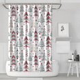 thumbnail image 1 of White Christmas Tree Pattern Shower Curtain 72"x72" ,Bathroom Decorative Shower Curtains Set with 12 Hooks,Modern Waterproof Washable Shower Curtain, 1 of 6