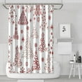 thumbnail image 1 of White Christmas Tree Pattern Shower Curtain 72"x72" ,Bathroom Decorative Shower Curtains Set with 12 Hooks,Modern Waterproof Washable Shower Curtain, 1 of 6
