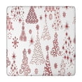 thumbnail image 1 of White Christmas Tree Pattern Square Fitted Tablecloth with Elastic Edge,Square Table Cover,Washable Elastic Table Cover for Home Kitchen Party Decor 34"x34", 1 of 6