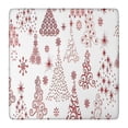 thumbnail image 1 of White Christmas Tree Pattern Square Fitted Tablecloth with Elastic Edge,Square Table Cover,Washable Elastic Table Cover for Home Kitchen Party Decor 36"x36", 1 of 6