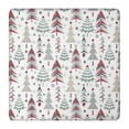 thumbnail image 1 of White Christmas Tree Pattern Square Fitted Tablecloth with Elastic Edge,Square Table Cover,Washable Elastic Table Cover for Home Kitchen Party Decor 36"x36", 1 of 6