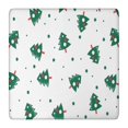 thumbnail image 1 of White Christmas Tree Pattern Square Fitted Tablecloth with Elastic Edge,Square Table Cover,Washable Elastic Table Cover for Home Kitchen Party Decor 36"x36", 1 of 6