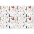 thumbnail image 1 of White Christmas Tree Pattern Summer Placemats Table Placemats Set Of 4-Linen Kitchen Washable Placemats Table Mats 11.8"x17.7" Non-Slip Heat Resistant, 1 of 6