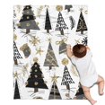 thumbnail image 1 of White Christmas Tree and Snowflake Pattern Blanket,Comfortable Soft Flannel Throw Blanket,All Season,Warm Lightweight Blankets for Sofa Bed Couch Living Room Chair,30"x40", 1 of 4