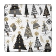thumbnail image 1 of White Christmas Tree and Snowflake Pattern Square Fitted Tablecloth with Elastic Edge,Square Table Cover,Washable Elastic Table Cover for Home Kitchen Party Decor 34"x34", 1 of 6