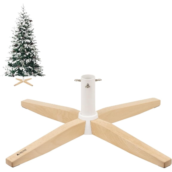 White Christmas Tree Stands for Artificial Tree Christmas Tree Stand Base Christmas Tree Holder up to 8ft for Fake Tree Stable for Xmas Tree Decoration (Gentle)