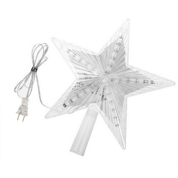 White Christmas Tree Topper Star Light 5 Color Changing Led Multifunctional For Indoor Outdoor Holiday Decor With Bright Lights