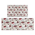 thumbnail image 1 of White Christmas Truck and Tree Pattern Kitchen Rugs Sets Of 2,Anti Fatigue Kitchen Mat Rugs Non Slip Washable,Decorative Kitchen Floor Mats for Kitchen,Sink,Laundry,17"x30"+17"x47", 1 of 7