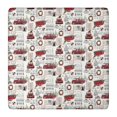 thumbnail image 1 of White Christmas Truck and Tree Pattern Square Fitted Tablecloth with Elastic Edge,Square Table Cover,Washable Elastic Table Cover for Home Kitchen Party Decor 36"x36", 1 of 6