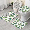 thumbnail image 1 of White Christmas Watercolor Tree Pattern Bathroom Rugs Sets 3 Piece,Toilet Cover Set,Absorbent Non Slip Bathroom Mats Sets with U-Shaped Contour Rug Toilet Rug Set, 1 of 5