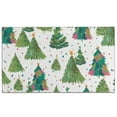 thumbnail image 1 of White Christmas Watercolor Tree Pattern Door Rugs,Washable Non Slip Door Mats Indoor,Decorative Door Mats,Entry Mat Indoor for Entrance,Bedroom,Kitchen,Bathroom,17"x30", 1 of 6