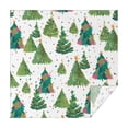 thumbnail image 1 of White Christmas Watercolor Tree Pattern Square Tablecloth,Waterproof Square Table Cover,Wipeable Spillproof Washable Table Cover for Home Kitchen Party Decor 42"X42"(107x107cm), 1 of 6