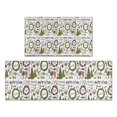 thumbnail image 1 of White Christmas Wreath Pattern Kitchen Rugs Sets Of 2,Anti Fatigue Kitchen Mat Rugs Non Slip Washable,Decorative Kitchen Floor Mats for Kitchen,Sink,Laundry,17"x30"+17"x47", 1 of 7