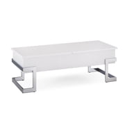 White & Chrome Coffee Table / For Modern Homes / Elevate Living Space