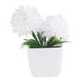thumbnail image 1 of White Chrysanthemum Potted Plant (With Pot) 5 in - Small Artificial Flower Pot for Desk Living Room Decor, Faux Potted Plant for Home Office Tabletop, 1 of 9