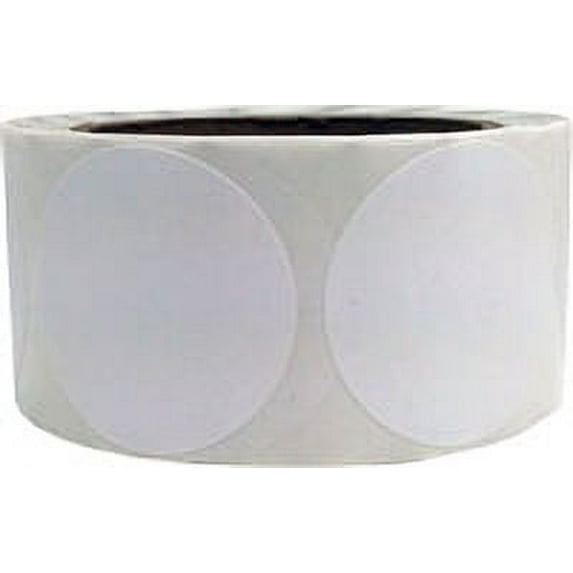 White Circle Stickers | 2" Inches Round | 500 Pack