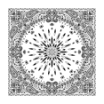 thumbnail image 1 of White Circular Burst Paisley Bandana - Single Piece 22x22, 1 of 1