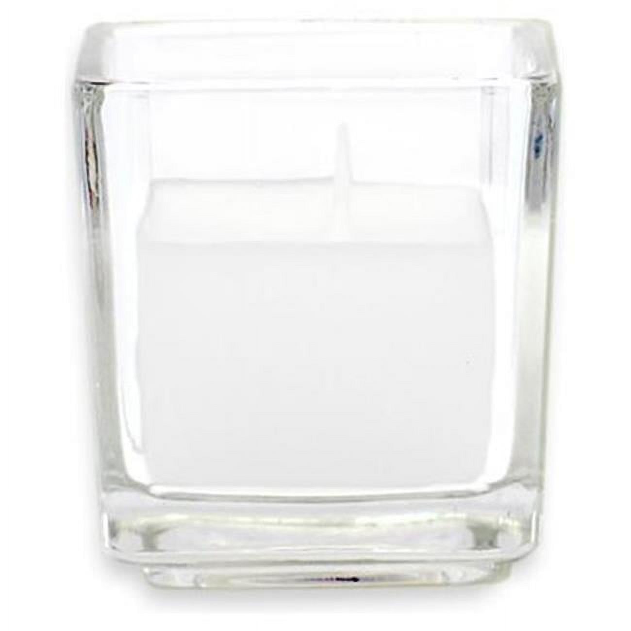 White Citronella Square Glass Votive Candles 12pcBox