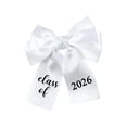 thumbnail image 1 of White Class of 2026 5 Inch Graduation Bow Satin Cap Bow Hair Accessories Beautiful Graduation Cap Decor for 2026 Graduation Gifts, 1 of 5