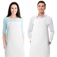 thumbnail image 1 of White Classic 12 Pack - Black Server Waist Aprons with 3 Pockets, Waitress Half Apron, 1 of 7