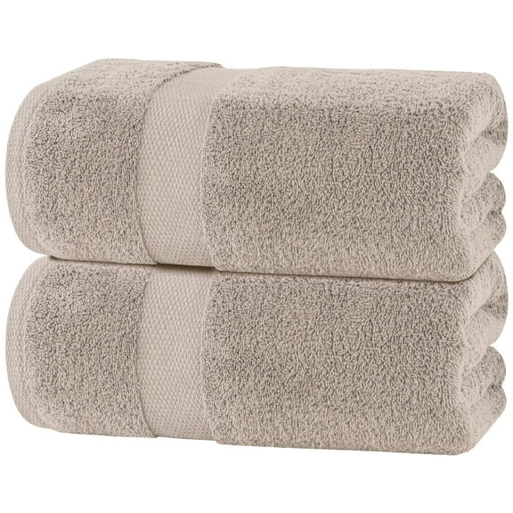 White Classic Bath Sheet Towels - 650 GSM Cotton Luxury Bath Towels Extra Large 35x70, Highly Absorbent and Quick Dry Hotel Quality Extra Large Bath Towels Oversized, Taupe, 2 pack