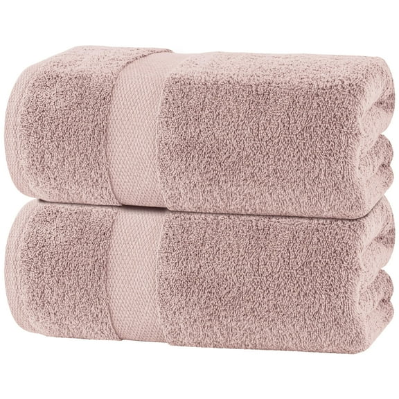 White Classic Bath Sheet Towels - 650 GSM Cotton Luxury Bath Towels Extra Large 35x70, Highly Absorbent and Quick Dry Hotel Quality Extra Large Bath Towels Oversized, Pink, 2 pack