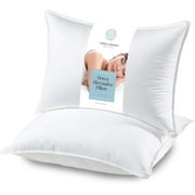 White Classic Bed Pillows for Sleeping 2 Pc Set, Pillow Standard Size Side Sleeper Set, Down Alternative Luxury Hotel Soft Pillow 28x20 Inches | 2 Pack | Standard Size