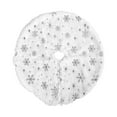 thumbnail image 1 of White Classic Christmas Tree Skirt for Tabletop Trees - Soft Fabric Holiday Decoration, 1 of 2
