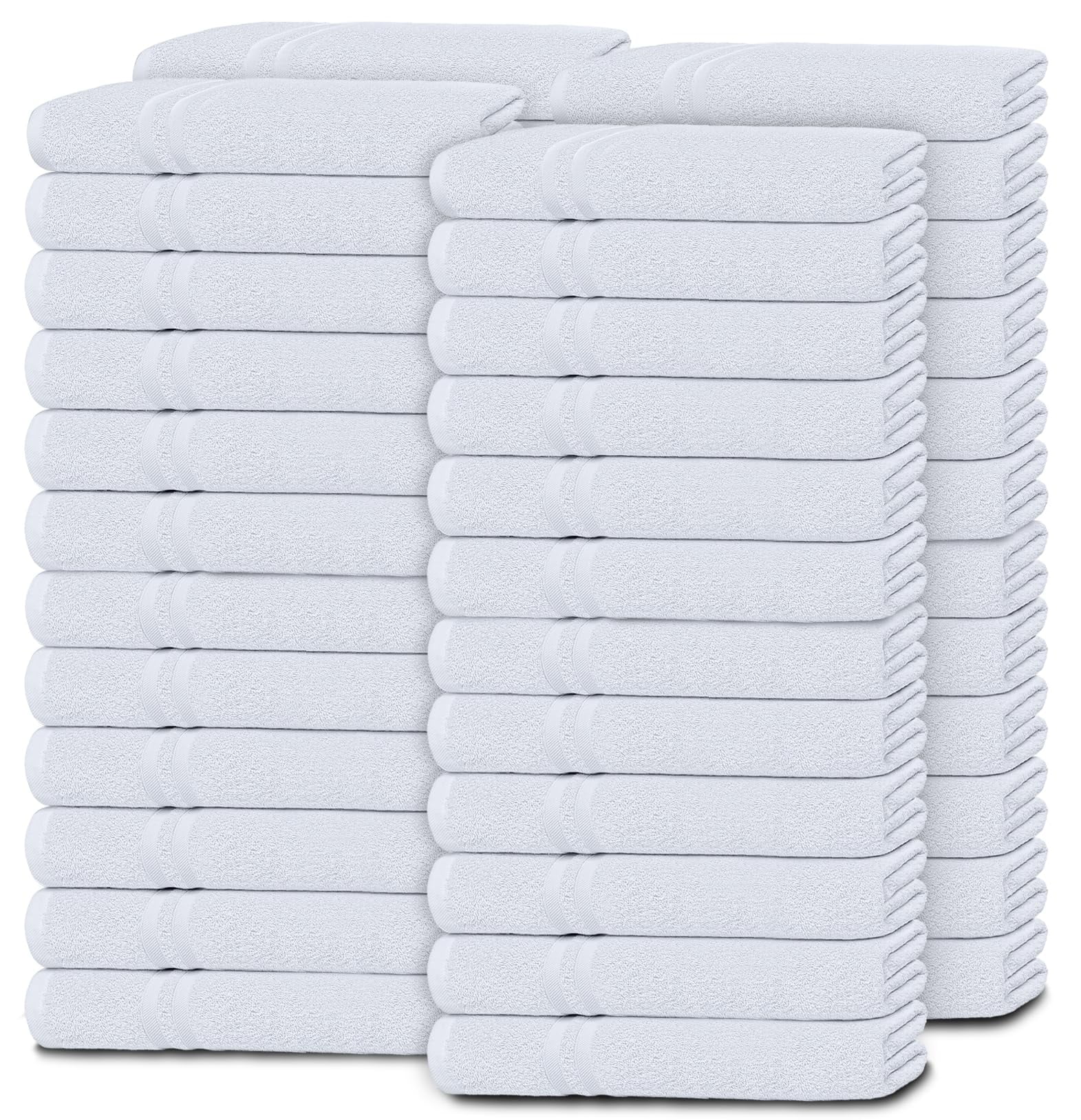 White Classic Luxury Washcloths for Bathroom-Hotel-Spa-Kitchen-Set -  Circlet Egyptian Cotton - Highly Absorbent Hotel Quality Face Towels - Bulk  Set