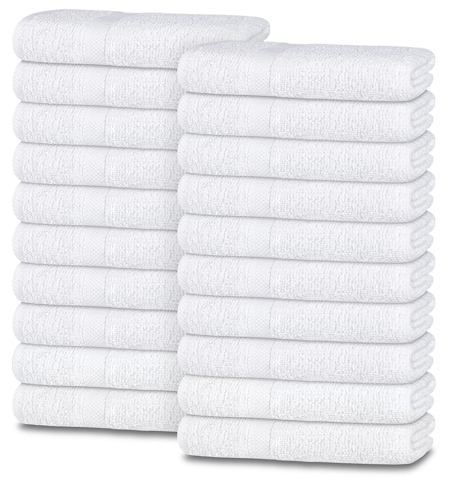 Mainstays Cotton Washcloth Bundle Collection, 24 Pack, White
