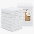 thumbnail image 1 of White Classic Absorbent Kitchen Towels 12 Pack - Premium 100% Cotton Dish Towels, 450GSM Thick Machine Washable Kitchen Cloth for Drying, Cleaning, Dobby Weave, Super Quality 15x26 in - White, 1 of 6